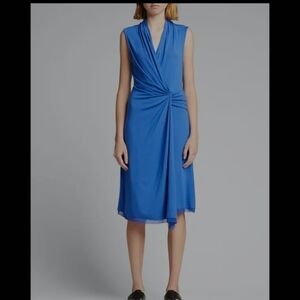 NWT Kobi Halperin Small Sandra Ruched Jersey Dress in Ocean Blue